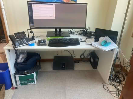 Photo of free 30"x60" Ikea White Desk - strong (Oakland) #1