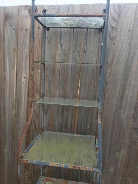Photo of free Garden metal plant stand with glass shelves (Eynsham OX29) #3