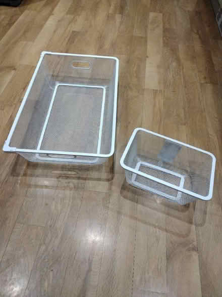Photo of free 2 wire baskets for IKEA shelving system (Southborough TN4) #1