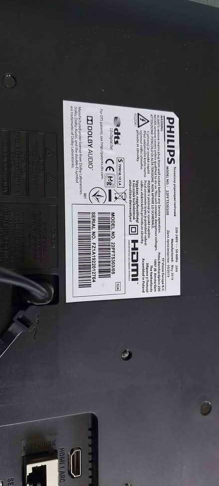 Photo of free Phillips 23" TV and remote (Herstmonceux BN27) #1