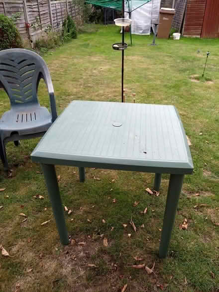 Photo of free Plastic Garden Table and Chairs (Broomfield Chelmsford) #2