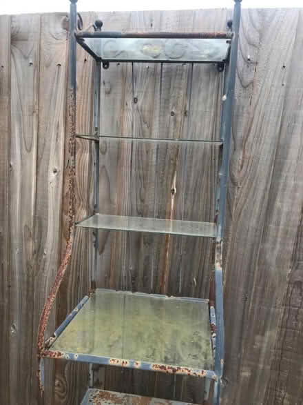 Photo of free Garden metal plant stand with glass shelves (Eynsham OX29) #1