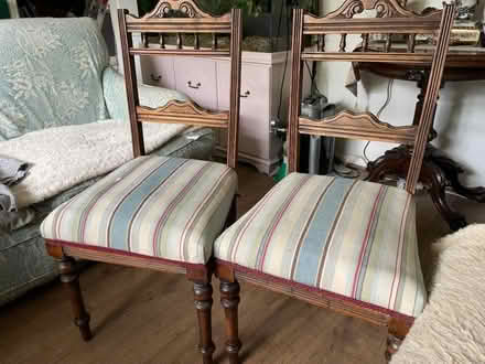 Photo of free Pair of wooden chairs (Warden Hill GL51) #1