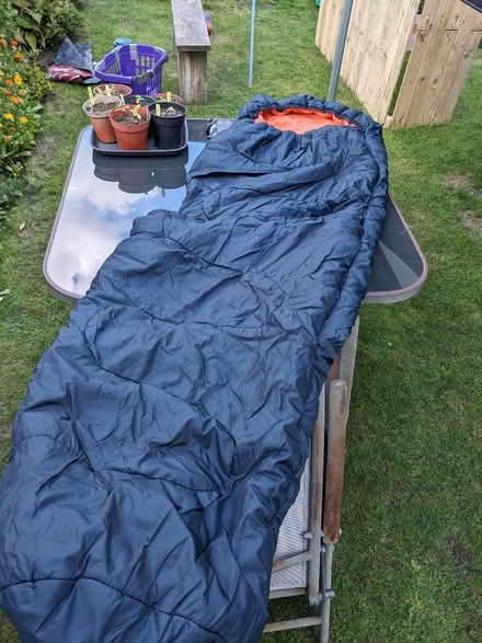 Photo of free Black (or dark navy) and orange sleeping bag (Highters Heath B14) #3