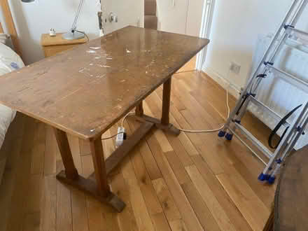 Photo of free Old monastery table. Top in need of sanding and varnish (Acton W3) #3