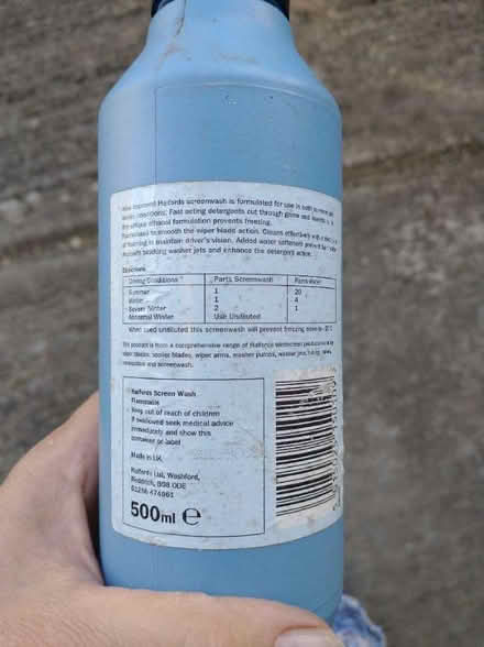 Photo of free Old bottle of screenwash (Malvern Link WR14) #1