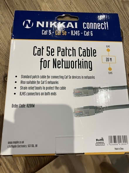 Photo of free Network Cable Cat 5e 20m (Maida Vale W9) #2