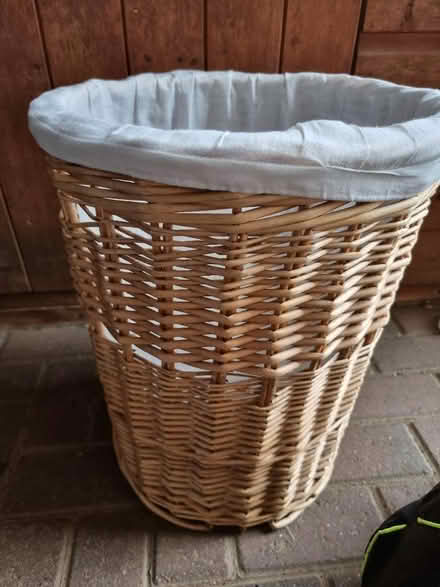 Photo of free Wicker laundry basket no lid (Luton, Wigmore, LU2) #1