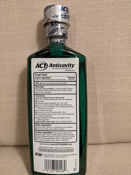 Photo of free ACT Anticavity Fluoride Mouthwash (North Bellevue) #1