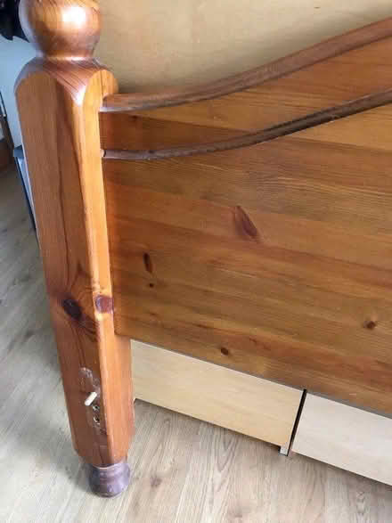 Photo of free Pine headboard for double bed (Brixton) #4