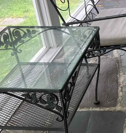 Photo of free Iron Glass table & bar cart avail (Near NRHS) #2