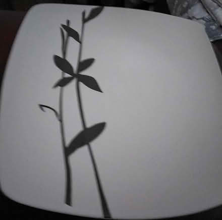 Photo of free single square brown pattern dinner plate (Marton Bank FY3) #1