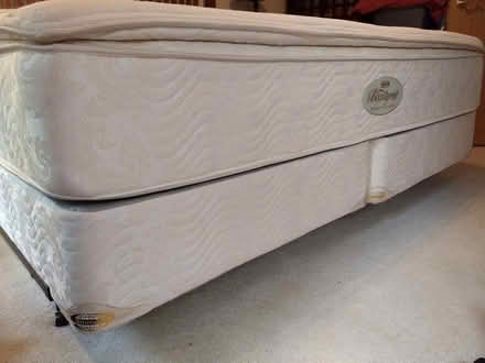 Photo of free King Mattress, Box Spring & Frame (Sammamish) #3