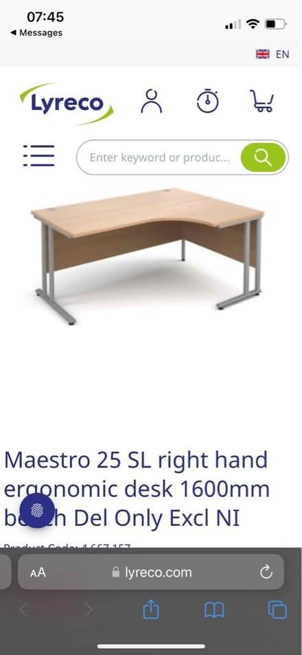 Photo of free Corner desk, brand new (Wilmorton DE24) #1