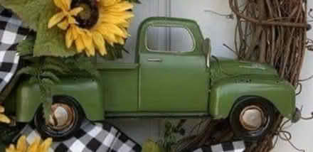 Photo of Metal Farm Pick-up Truck Decor (Belmont) #1