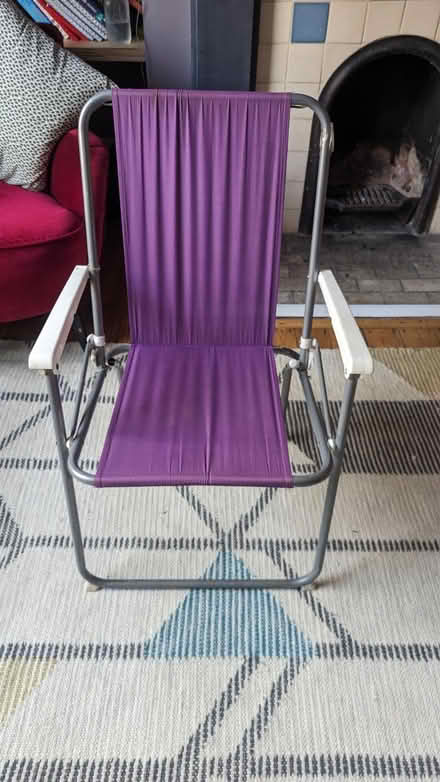 Photo of free Purple fold up camping chair (Bramley LS13) #1