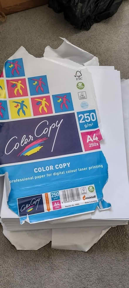 Photo of free White card sheets A4 (Gwernymynydd CH7) #2