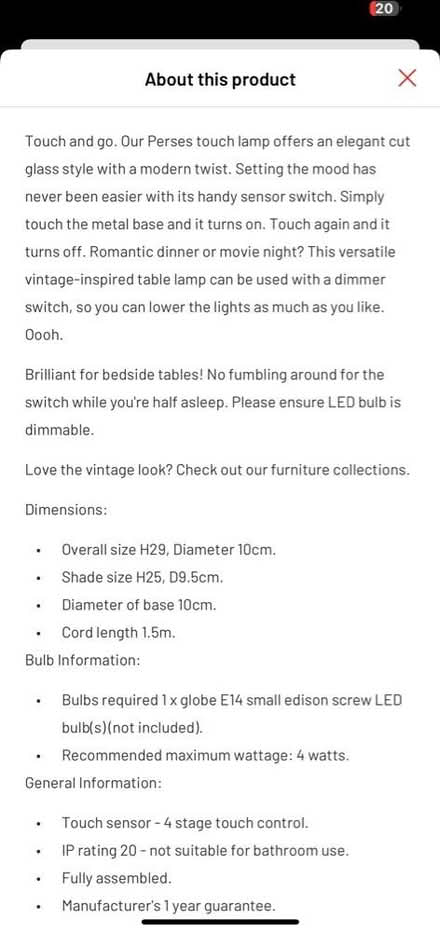 Photo of free 2 x dimmable touch lamps (Leam Lane gateshead NE10) #1