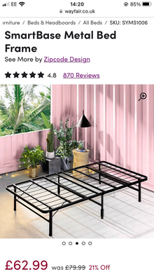 Photo of free Single foldable metal bed base (Mortlake Station) #3