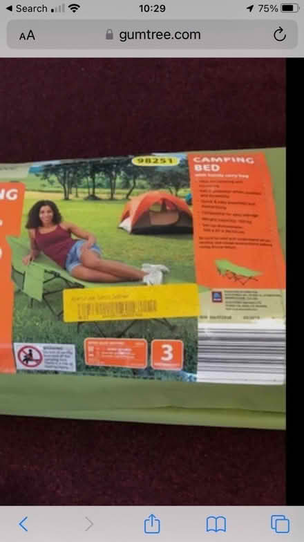 Photo of free Camping bed (Woodbridge Suffolk) #2