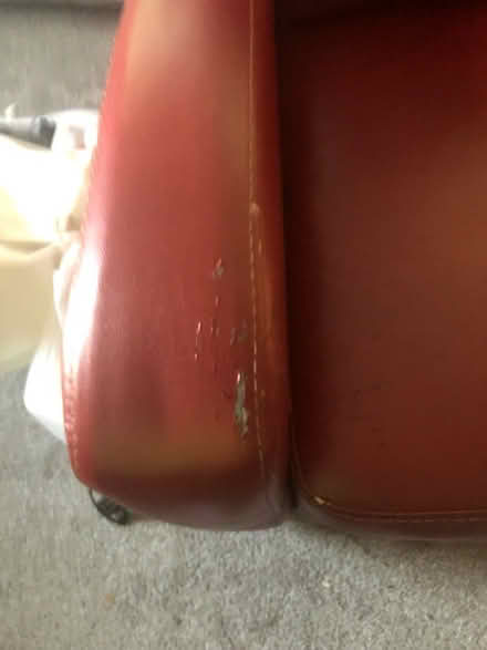 Photo of free Red leatherette, rocker recliner (Rolling Meadows) #2