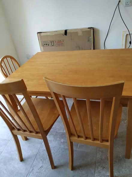Photo of free wooden dining table & 3 chairs (NG4 carlton) #1