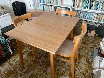 Photo of free Wooden table and 3 chairs (B5) #1