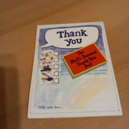 Photo of free Thank you note pad (Worcester Park) #1