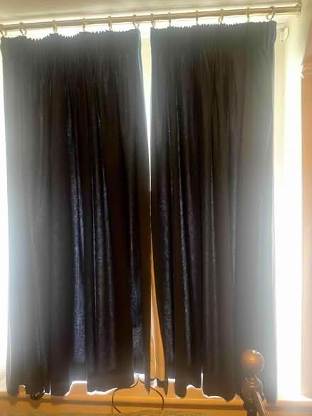 Photo of free Navy blue lined curtains (Grandpont OX1) #3