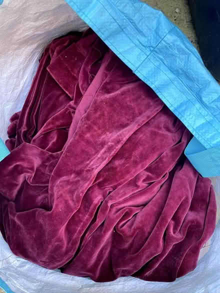 Photo of free Antique velvet full length curtains - deep red (Grandpont OX1) #1
