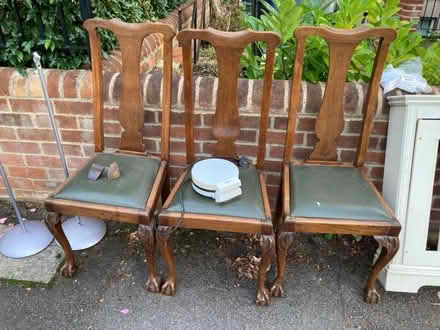 Photo of free 3 antique wooden chairs (Walton Manor OX2) #1
