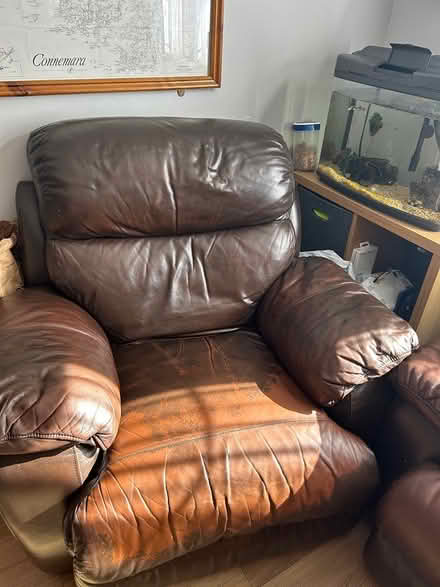 Photo of free 2 Seater Recliner Sofa Leather (HA8) #4