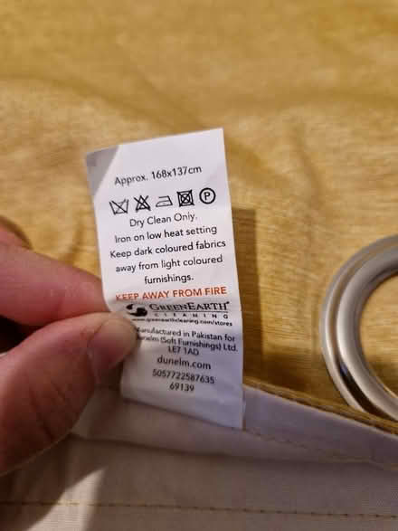 Photo of free Ochre/mustard eyelet curtains (Roslin, Midlothian EH25) #2