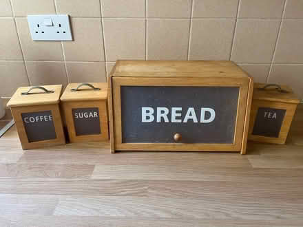 Photo of free Bread bin, Tea, Coffee & Sugar Pots (Cheltenham GL52) #1