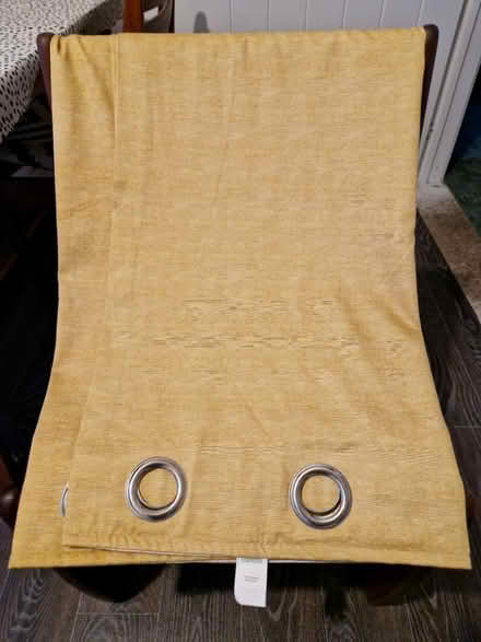 Photo of free Ochre/mustard eyelet curtains (Roslin, Midlothian EH25) #1