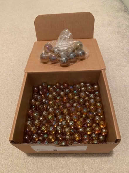 Photo of free Pink iridescent glass marbles (Sagamore Hills/northfield) #1