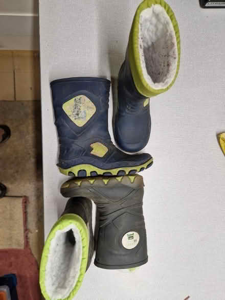 Photo of free x2 kids wellies with inserts (LU6 North Dunstable) #1