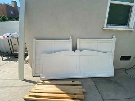 Photo of free twin Pottery Barn bed frame (Valley Village / NoHo) #1