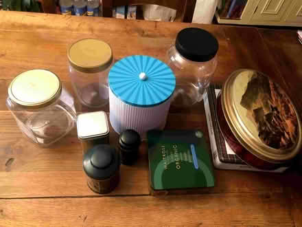 Photo of free Tins and Large Plastic Jars (West End Sidings Estate NW6) #1