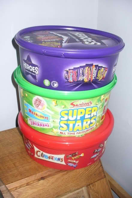 Photo of free 3 empty sweet containers (Far Bletchley MK3) #1