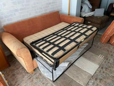 Photo of free Sofa bed, faded but good condition (Needham IP20) #1