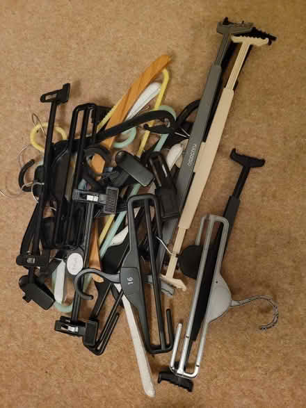 Photo of free Bag of assorted clothes hangers (Wokingham RG40) #1