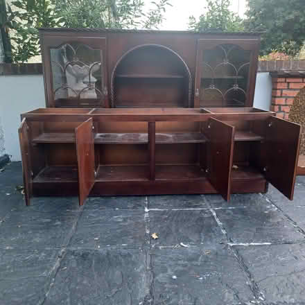 Photo of free Tall mahogany cabinet (Northside) #2