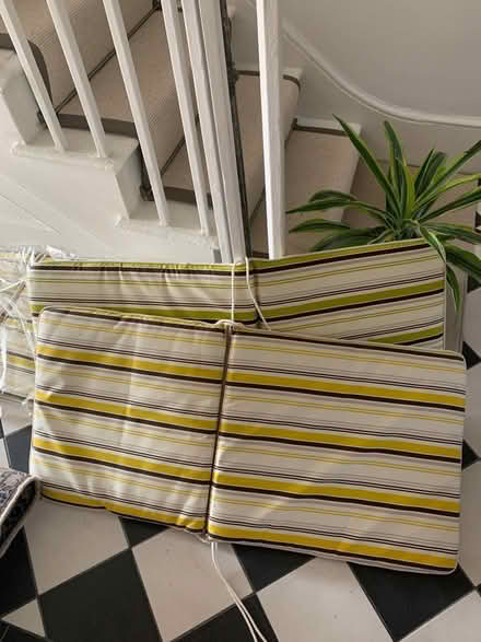 Photo of free 3 good as new deck chair cushions (Central Tunbridge wells) #1