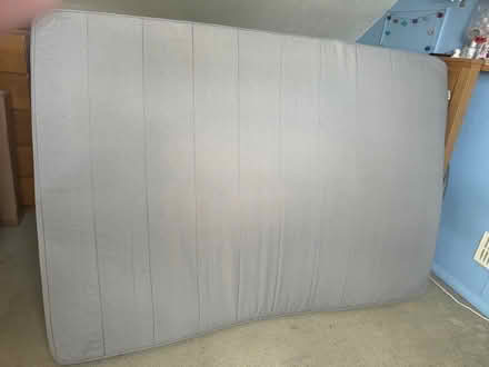 Photo of free Low European size wooden double bed frame & mattress (Bushey Village WD23) #2