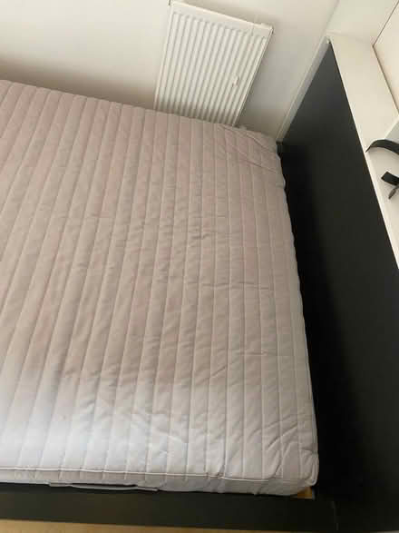 Photo of free Black Ikea Sultan double bed, slats and Sultan mattress (N1) #1