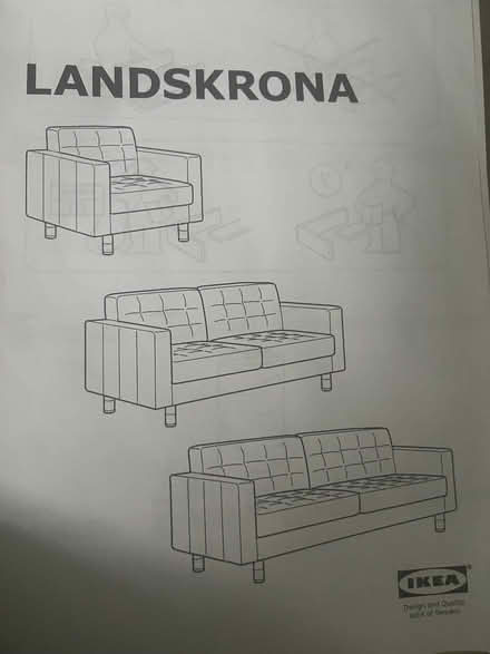 Photo of free White leather ikea 2 seater landskrona sofa (Chelsea SW3) #2