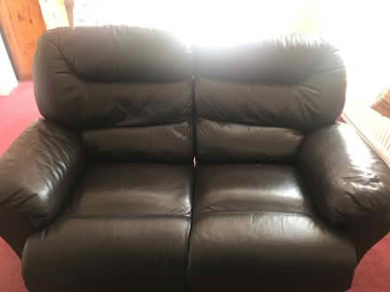 Photo of free Dark brown leather recliner (Pinxton NG16) #1