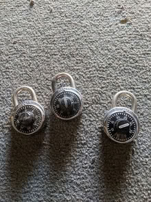 Photo of free Three Combination Locks #1