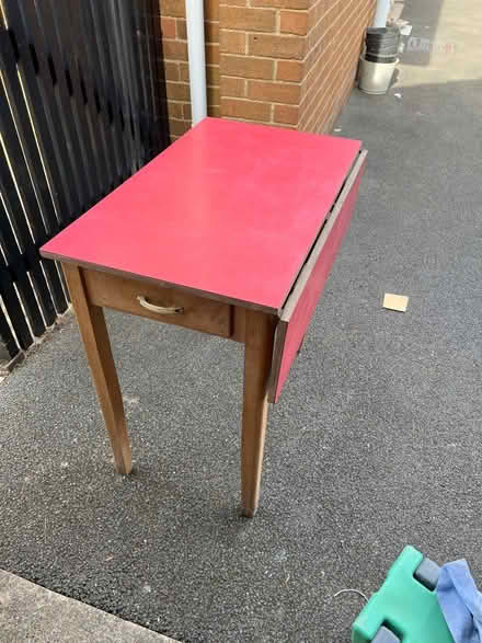 Photo of free 1950s extendable table with drawer (Willington, Derbyshire) #1